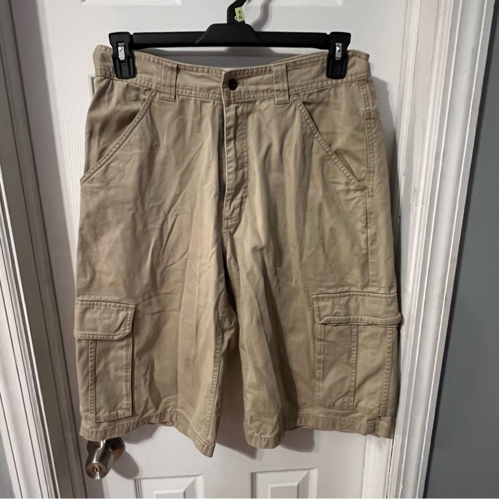 Vintage Southpole Shorts Men's 32X15 brown Faded Denim Wide Baggy Embroidered